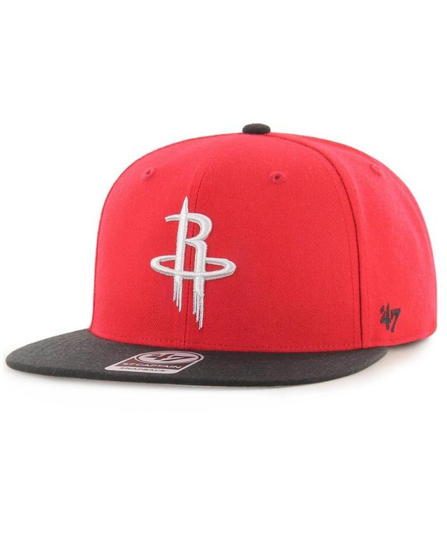 Mens 47 /Black Houston Rockets Two-Tone No Shot Captain Snapback Hat Product Image