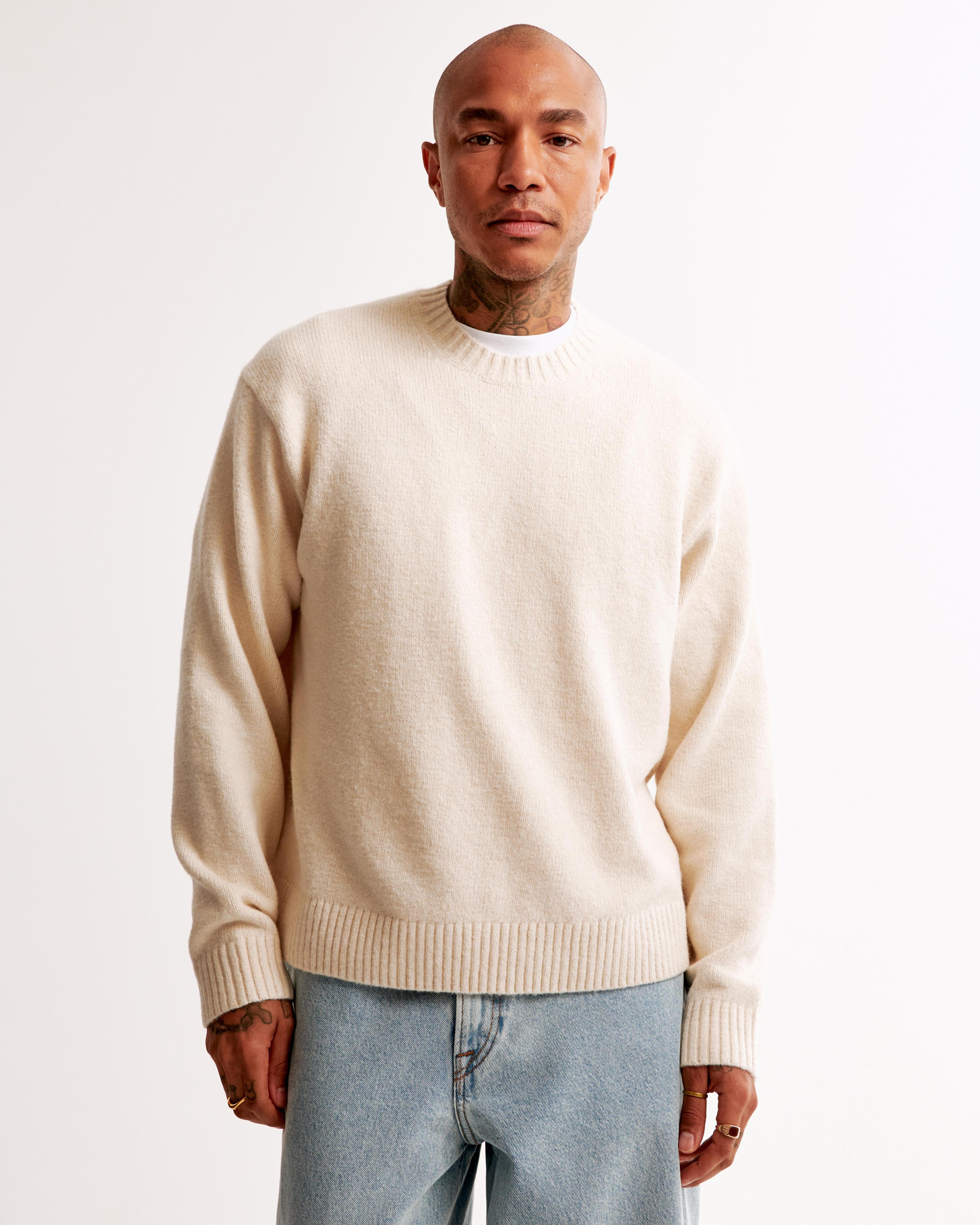 Oversized Marled Crew Sweater Product Image