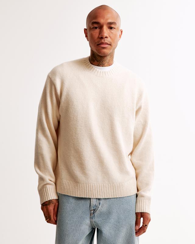 Oversized Marled Crew Sweater Product Image