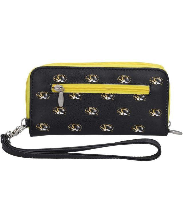 Eagles Wings Womens Missouri Tigers Zip-Around Wristlet Wallet - Black Product Image