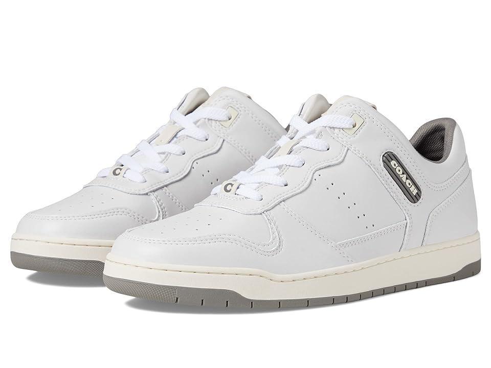 COACH C201 Leather Sneaker (Optic White/Heather Grey) Men's Shoes Product Image