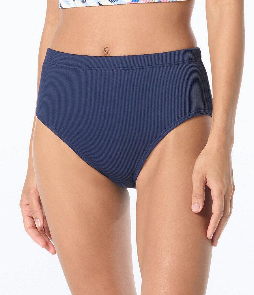 Beach House Sport Bethany Solid Ribbed Texture High Waist Swim Bottom Product Image