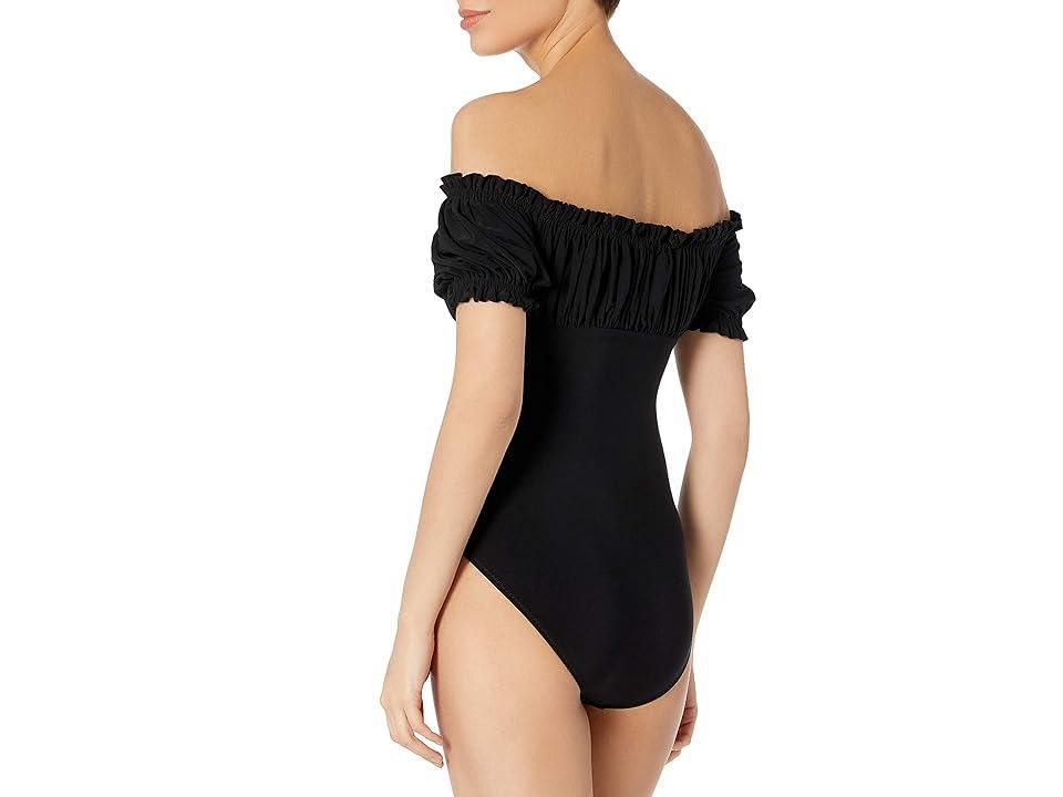 Norma Kamali Empire Jose Swimsuit Black. (also in S). Product Image