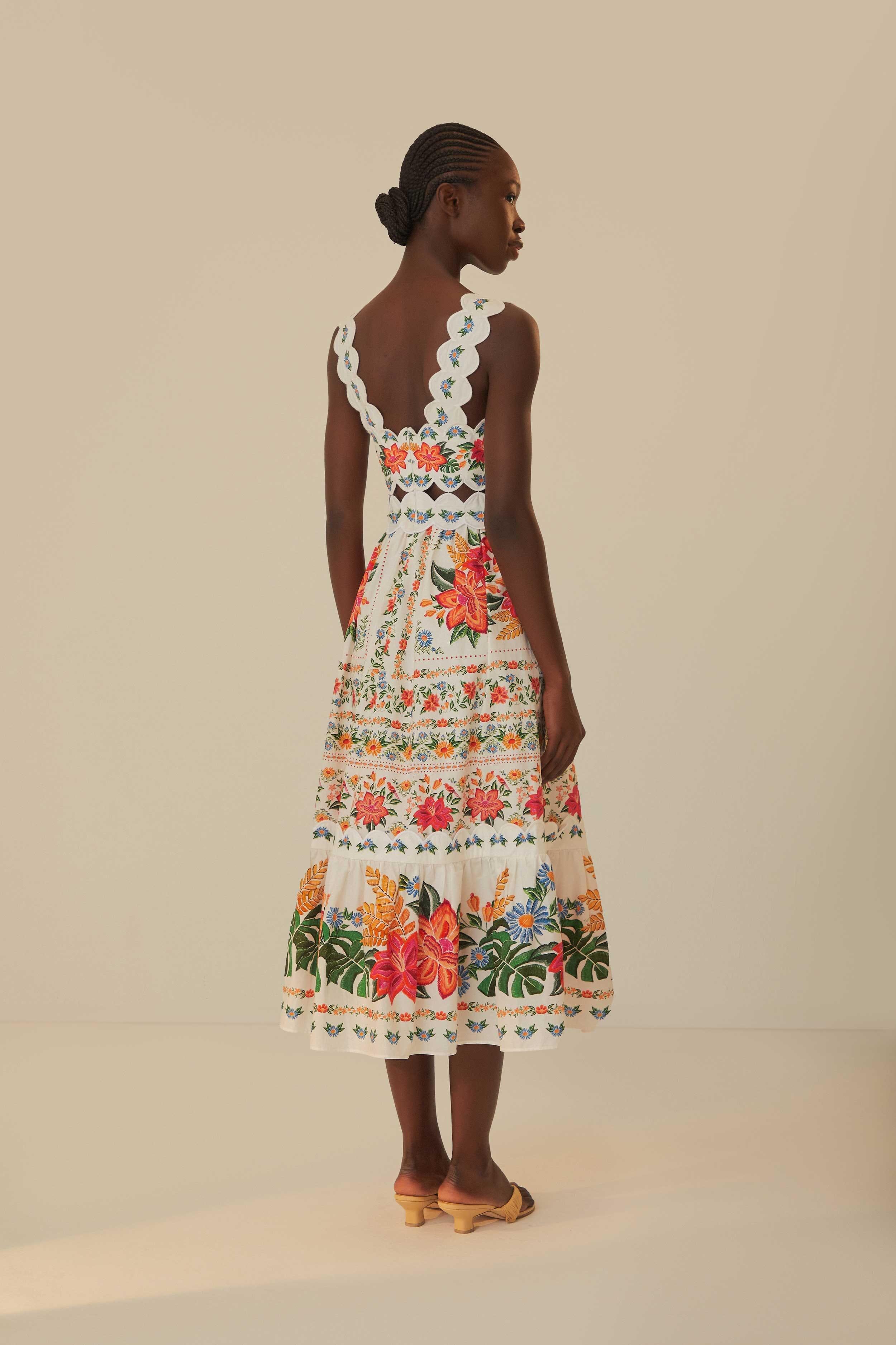 Off-White Bloom Garden Maxi Dress Product Image