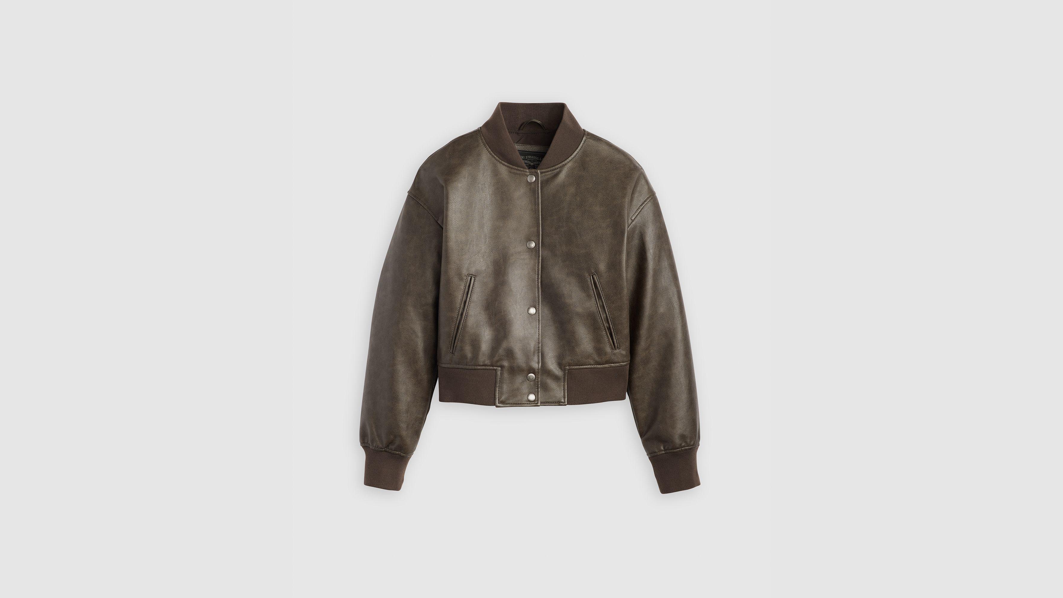 Cropped Varsity Bomber Jacket Product Image