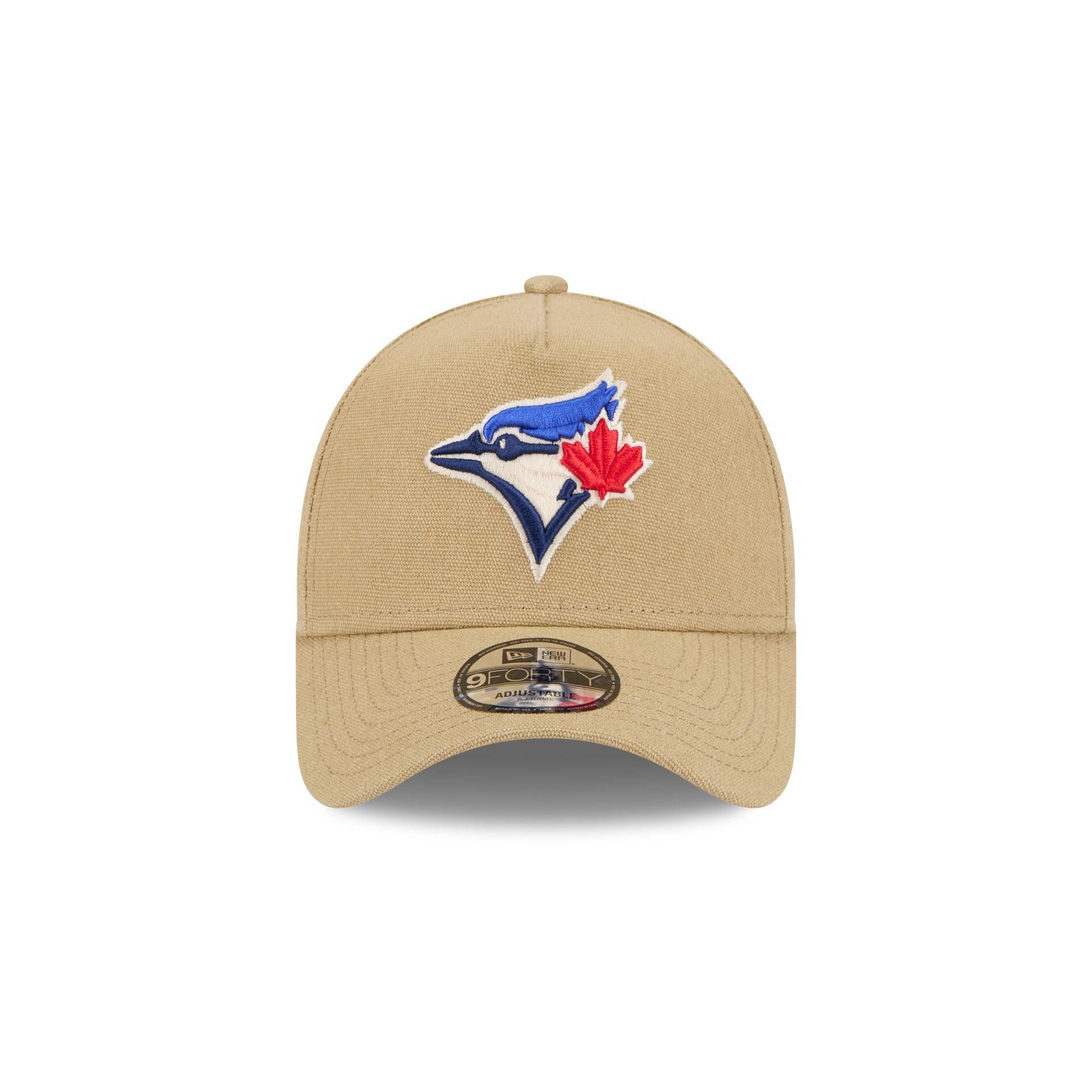 Toronto Blue Jays Logo Essentials Khaki 9FORTY A-Frame Snapback Hat Male Product Image