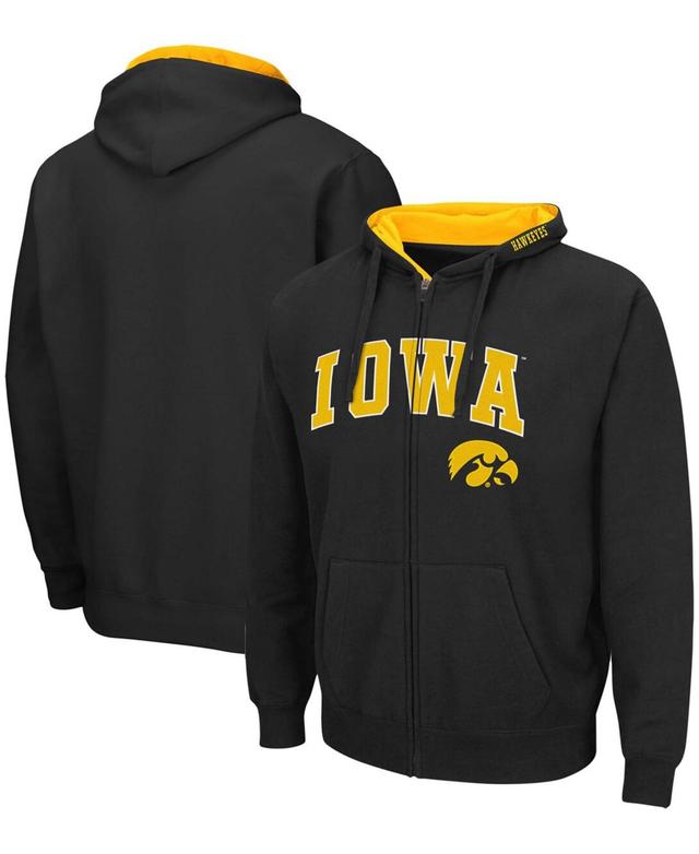 Mens Black Iowa Hawkeyes Arch Logo 3.0 Full-Zip Hoodie Product Image