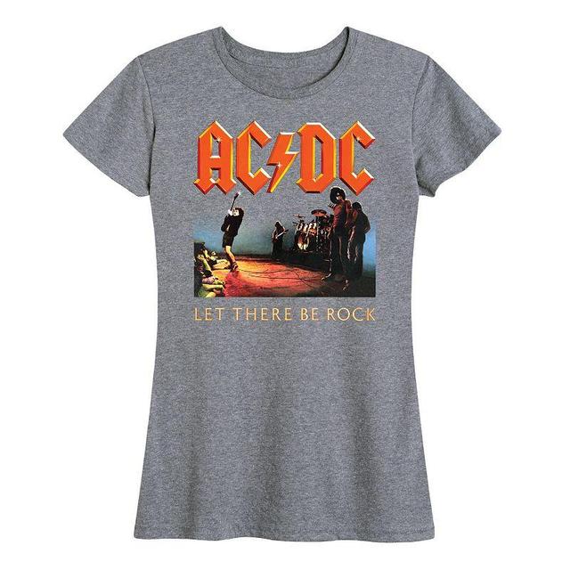 Womens ACDC Let There Be Rock Graphic Tee Black Product Image