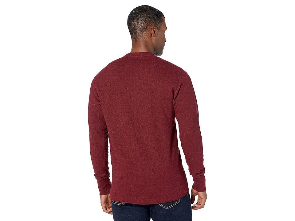 L.L.Bean River Driver Shirt Long Sleeve Henley Regular (Black Cherry Heather) Men's Clothing Product Image