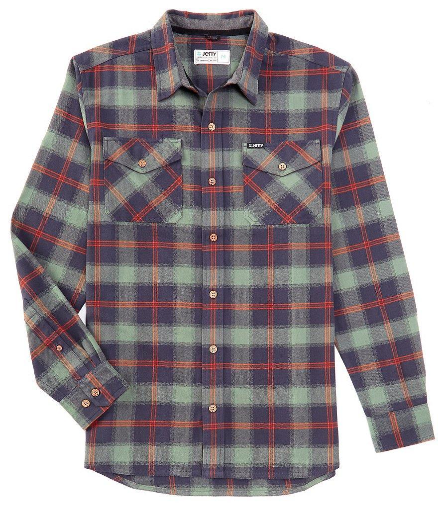 JETTY Breaker Flannel Long Sleeve Plaid Woven Shirt Product Image