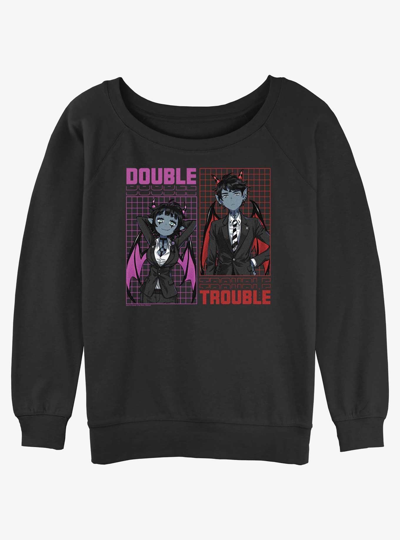 Devil's Candy Double Trouble Strazio & Pia Girls Slouchy Sweatshirt Product Image