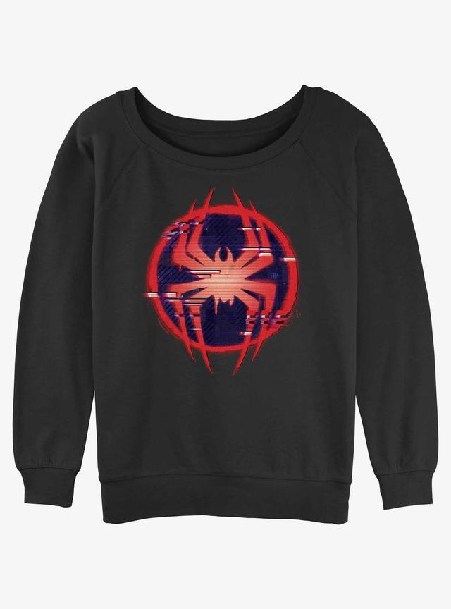 Marvel Spider-Man Glitch Spider Symbol Girls Slochy Sweatshirt Product Image