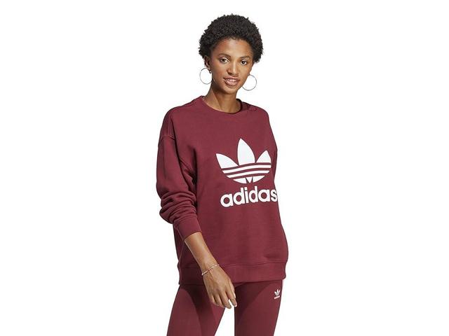 adidas Originals Trefoil Crew Sweatshirt (Shadow ) Women's Sweatshirt Product Image