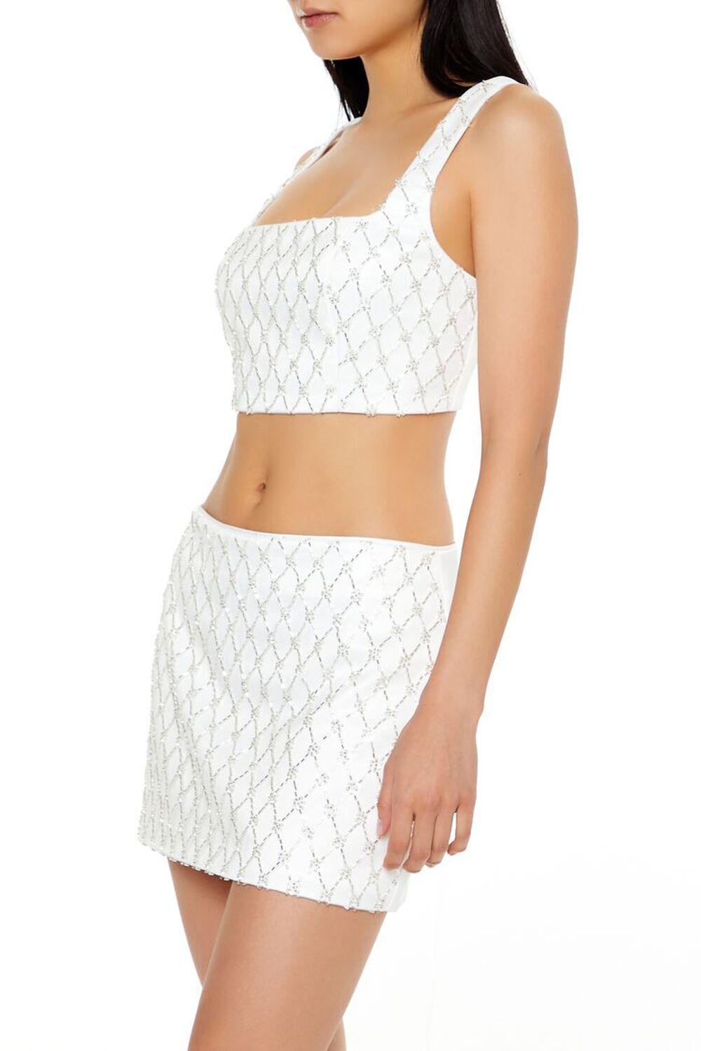 Beaded Lattice Crop Top | Forever 21 Product Image