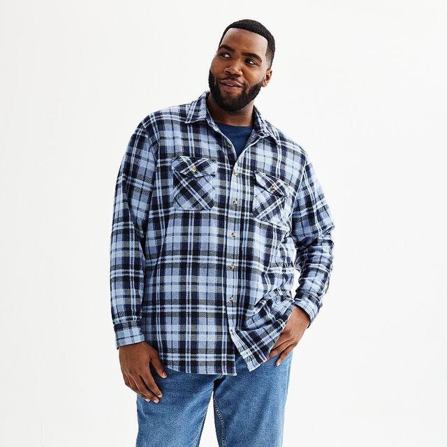 Big & Tall Sonoma Goods For Life Long Sleeve Knit Button Down Shirt, Mens Product Image