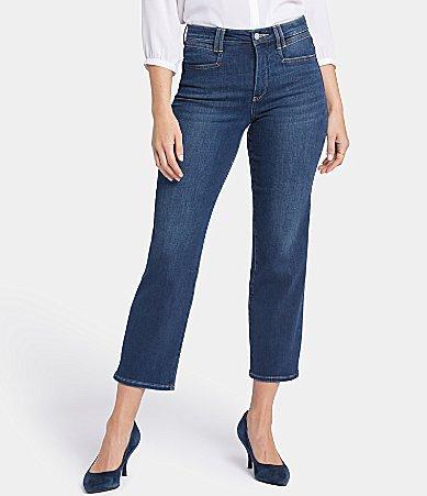 Nydj Bailey Relaxed High Rise Straight Leg Ankle Jeans in Palace Product Image