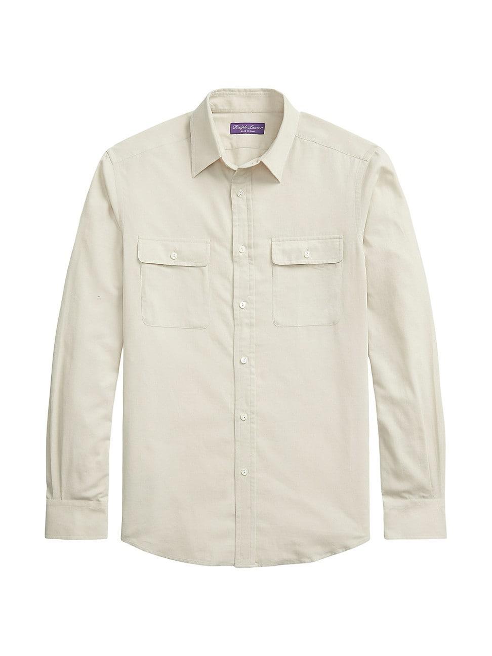 Mens Wale Corduroy Cotton Long-Sleeve Shirt Product Image