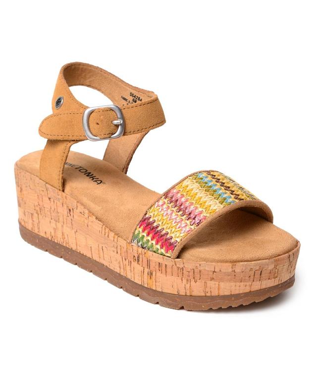 Minnetonka Womens Patrice Ankle Strap Wedge Sandal Product Image