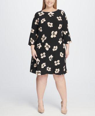 Tommy Hilfiger Plus Size Bell-Sleeve Dress Product Image