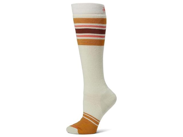 Smartwool Snowboard Full Cushion Tube Stripe Over the Calf (Natural) Women's Crew Cut Socks Shoes Product Image