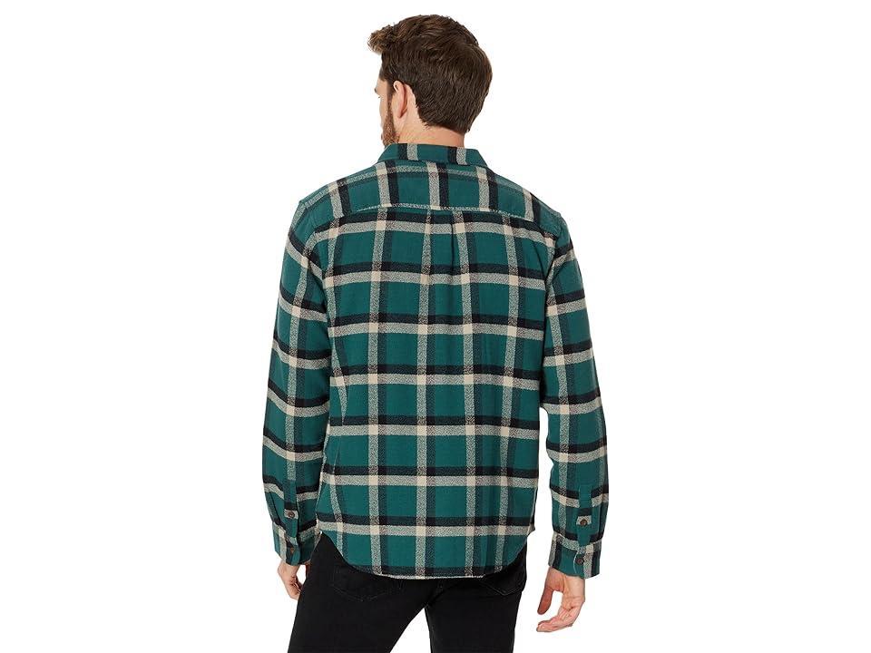 Madewell Heathered Easy Long-Sleeve Shirt in Plaid (Midnight ) Men's Jacket Product Image