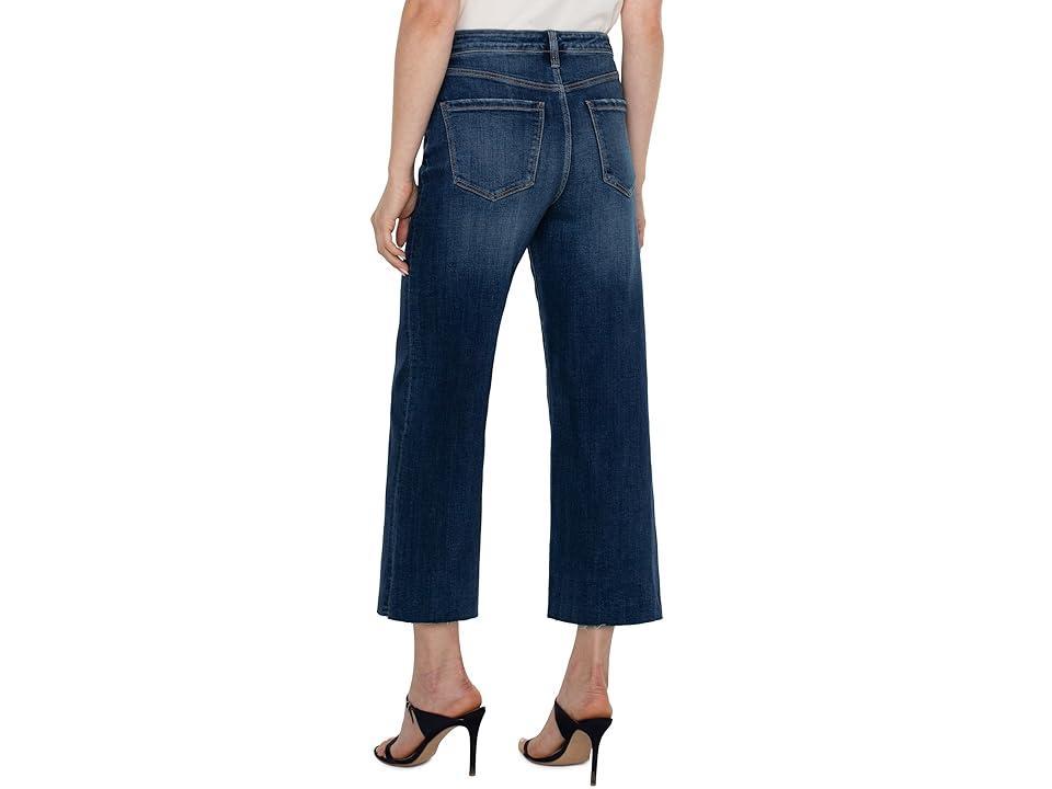 Liverpool Los Angeles Stride Raw Hem High Waist Crop Wide Leg Jeans Product Image