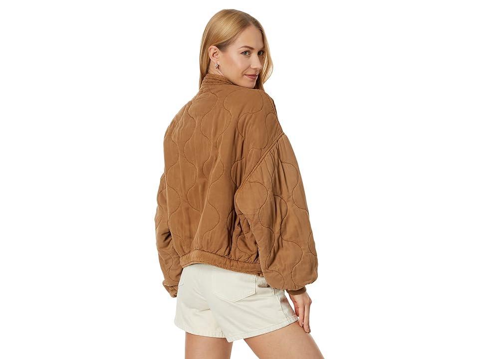 Blank NYC Drop Shoulder Quilted Jacket in Chai Tea (Chai Tea) Women's Clothing Product Image