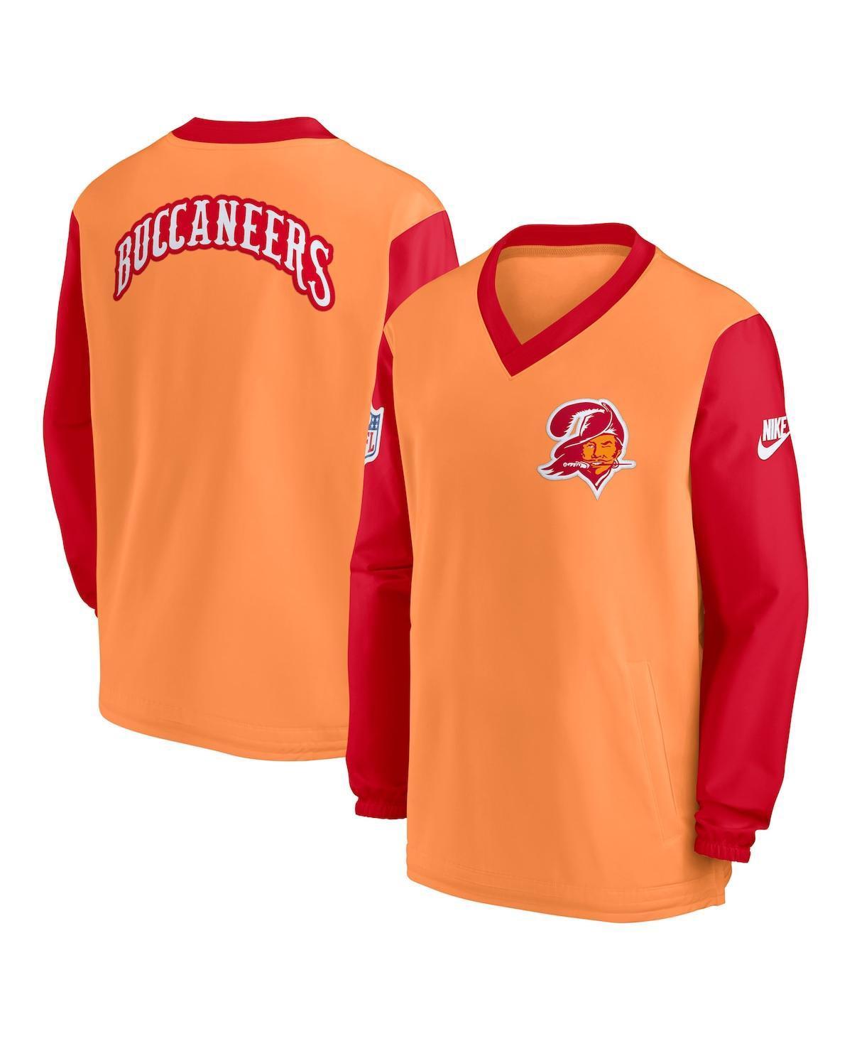 Mens Nike Orange Tampa Bay Buccaneers Throwback V-Neck Pullover Windbreaker Product Image