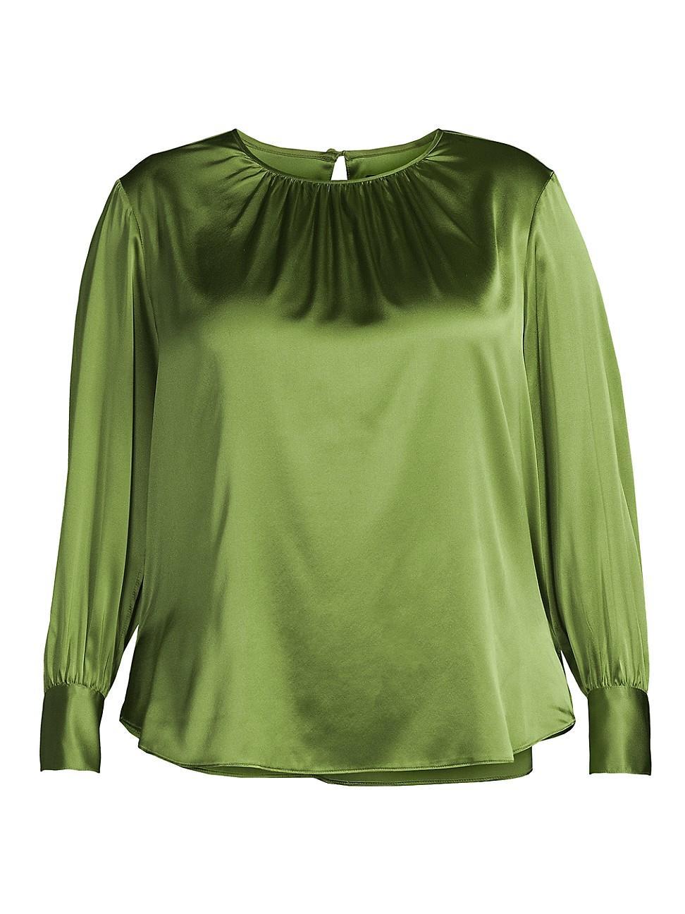 Womens Mimosa Pleated Silk Blouse Product Image