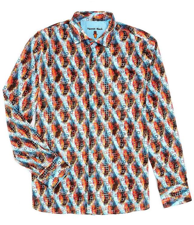 Visconti Big & Tall Long Sleeve Abstract Printed Woven Shirt Product Image