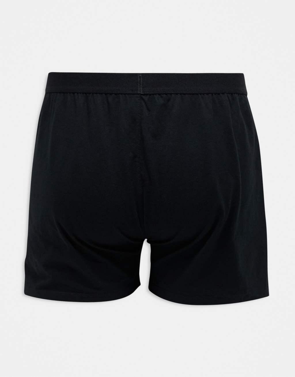 ASOS DESIGN 3 pack jersey boxers in black Product Image