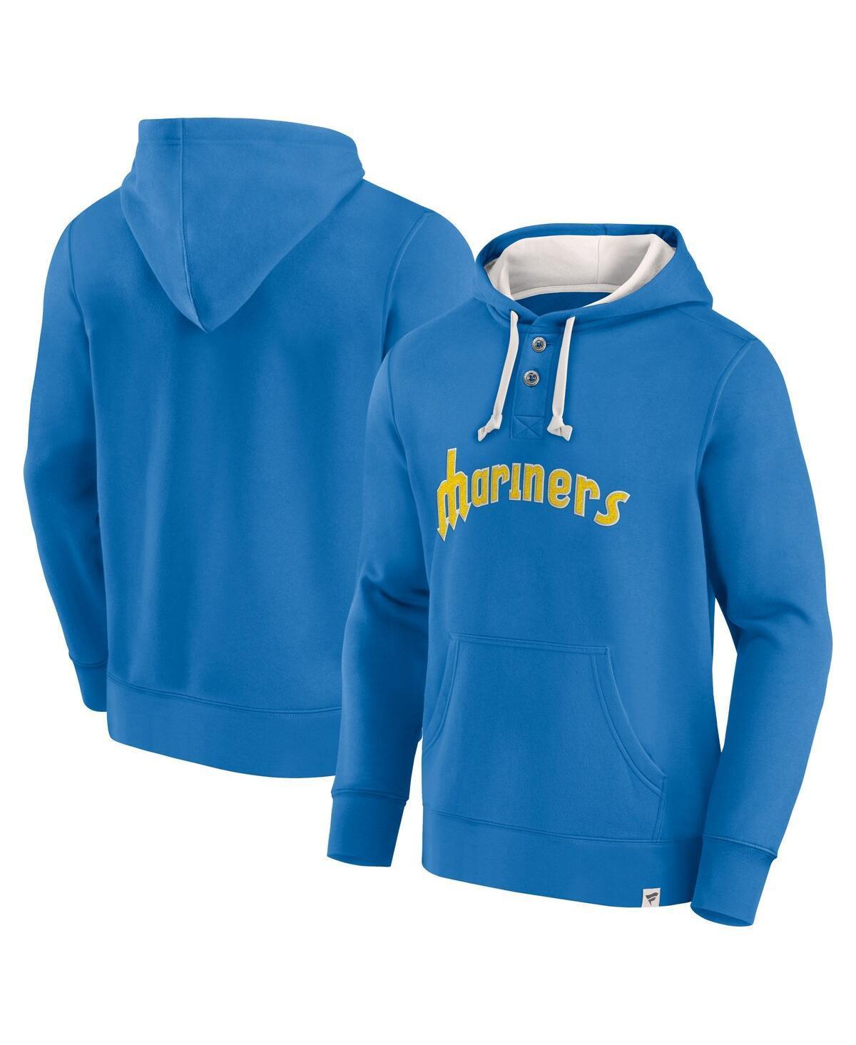 Mens Fanatics Branded Royal Seattle Mariners Plan for Adversity Henley Fleece Pullover Hoodie Product Image