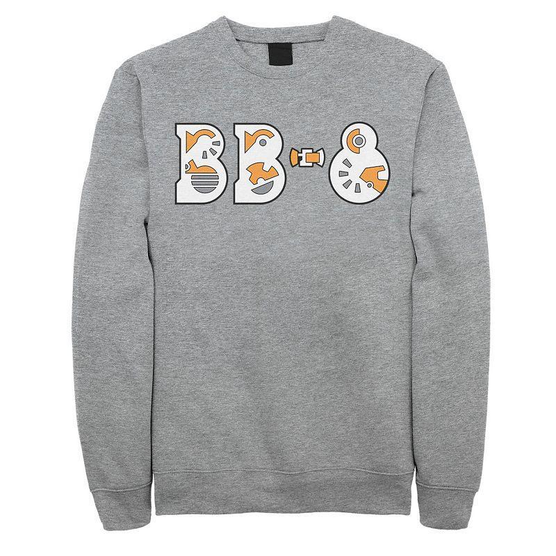 Mens Star Wars The Rise of Skywalker BB-8 Gear Sweatshirt Athletic Grey Product Image