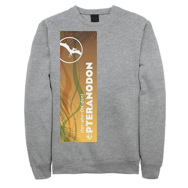 Mens Jurassic World Pteranodon Right Panel Sweatshirt Athletic Grey Product Image