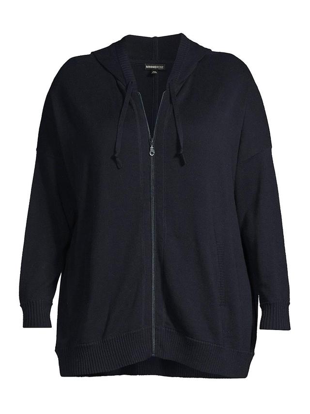 Womens Oversized Cotton-Cashmere Zip Hoodie Product Image