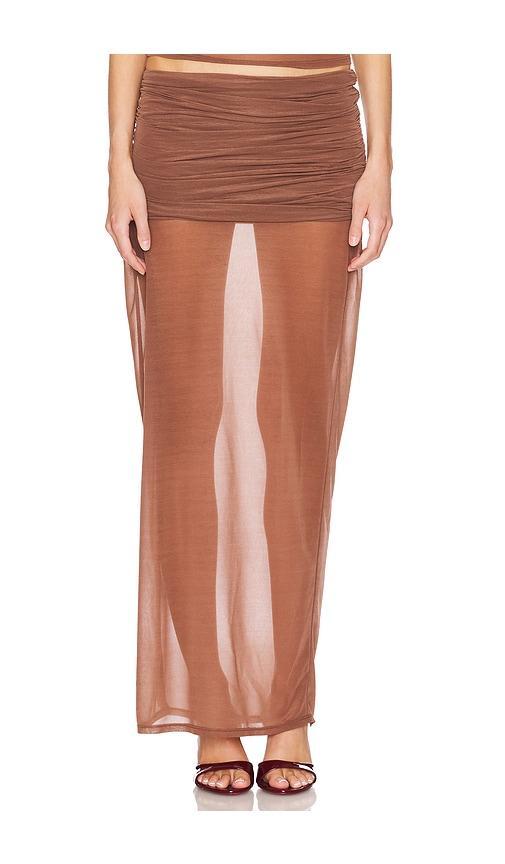 Lovers and Friends Bella Maxi Skirt in Brown Product Image