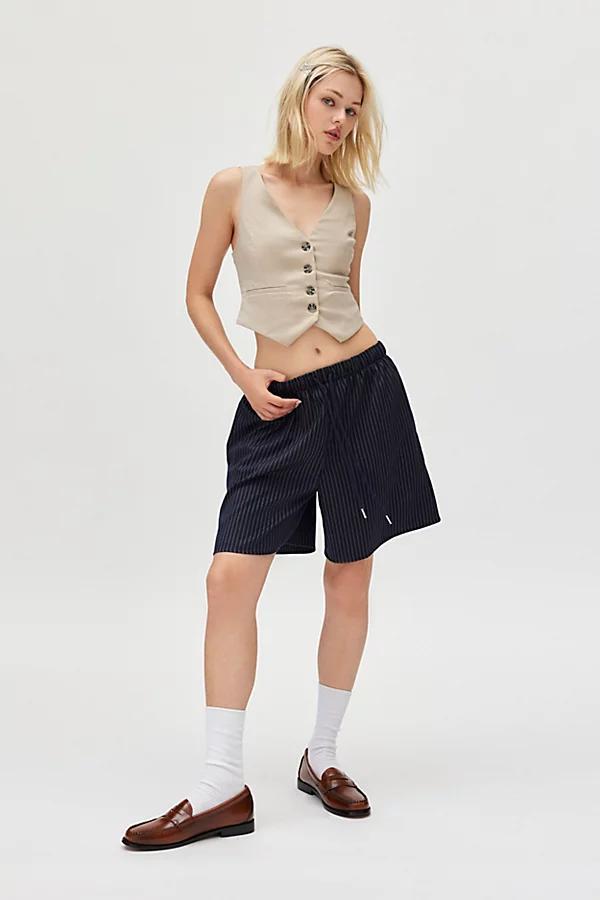 Urban Renewal Remnants Longline Pinstripe Short Womens at Urban Outfitters product image