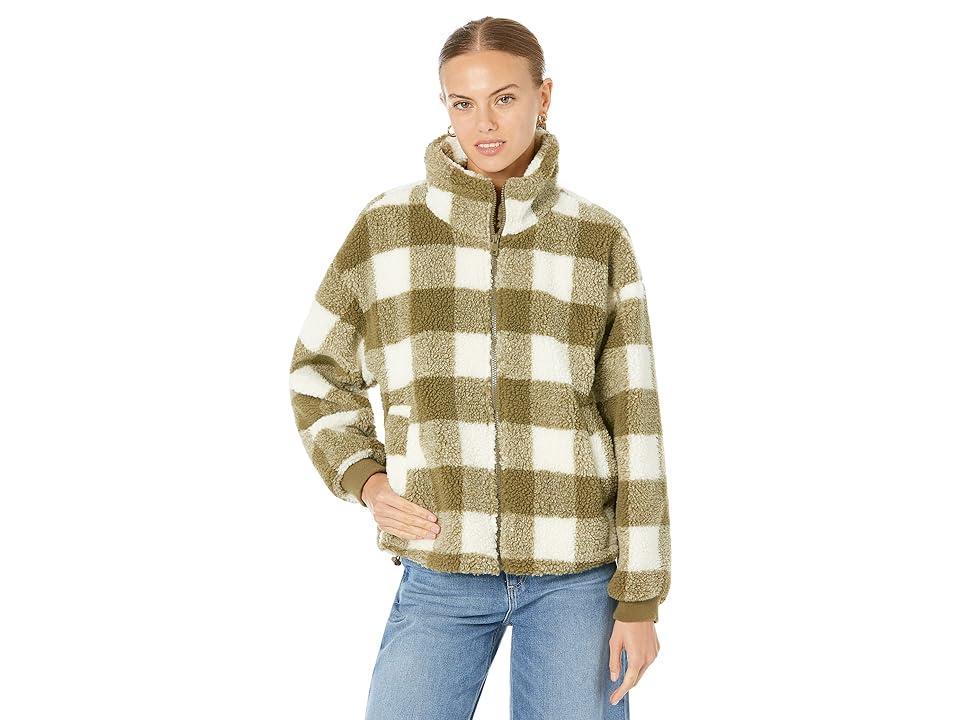 Levi's(r) Teddy Sherpa (Olive Check) Women's Clothing Product Image