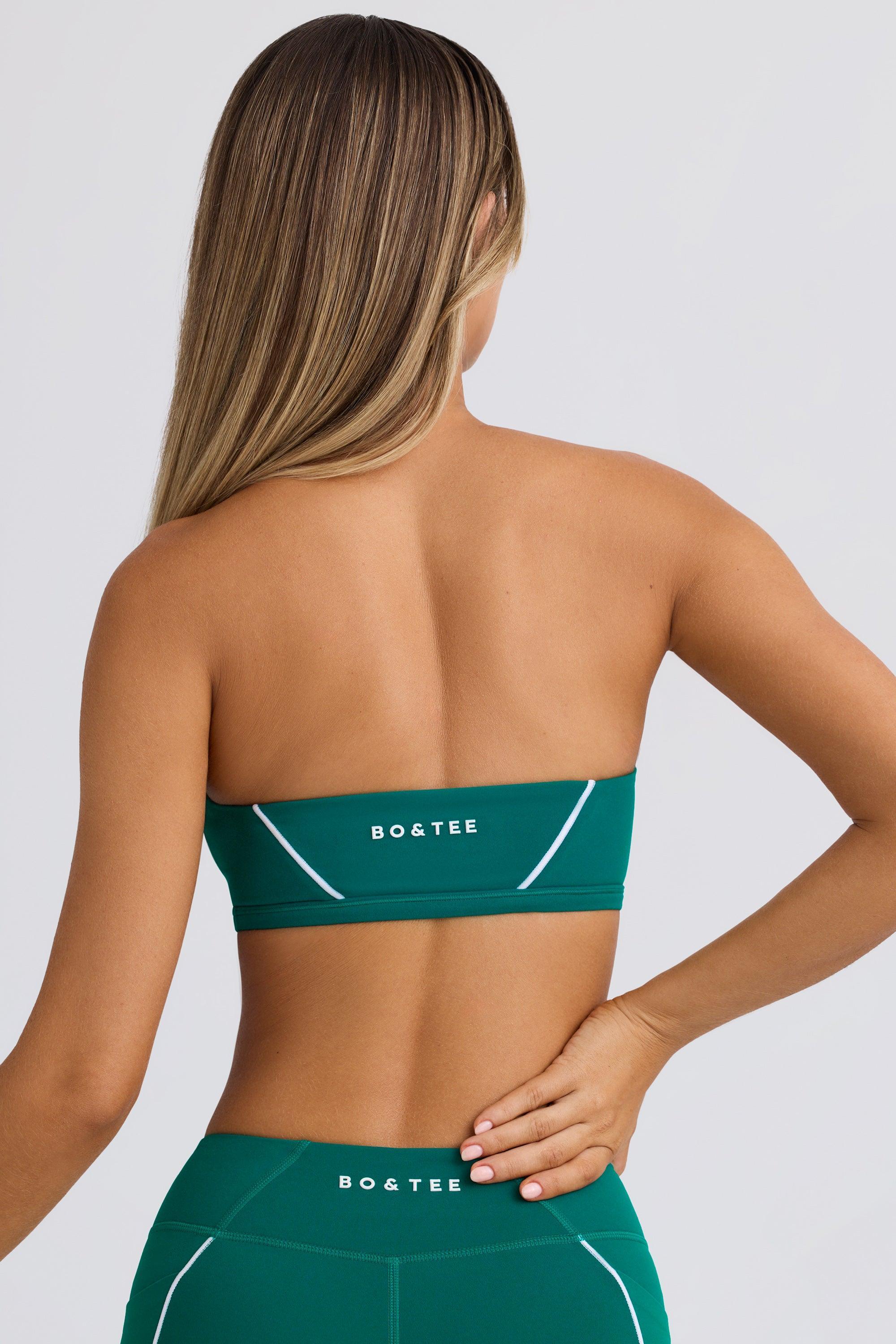 Soft Active Bandeau Sports Bra in Varsity Green Product Image