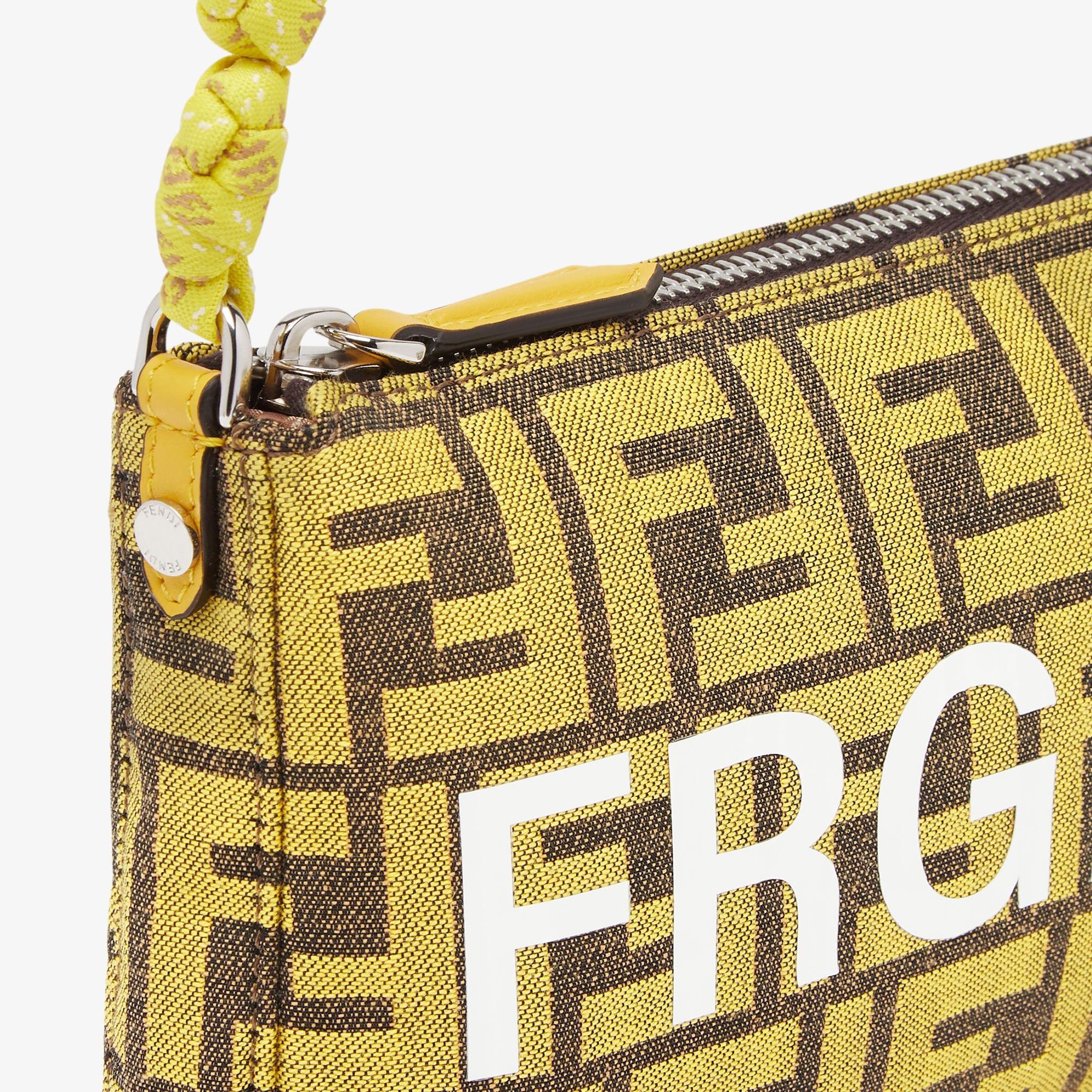 Baguette PouchFendi x FRGMT yellow FF fabric bag Product Image