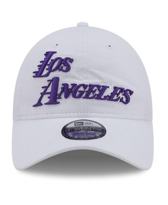 Mens New Era WhiteLos Angeles Lakers 2022/23 City Edition Official 9TWENTY Adjustable Hat Product Image