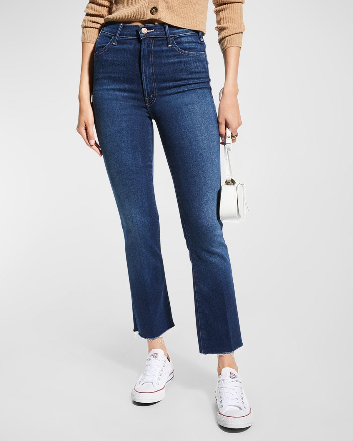 Mother The Hustler High Rise Frayed Flare Leg Ankle Jeans in Home Movie product image