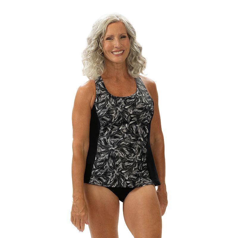 Womens Dolfin Print Twist Back Tankini Swim Top Product Image