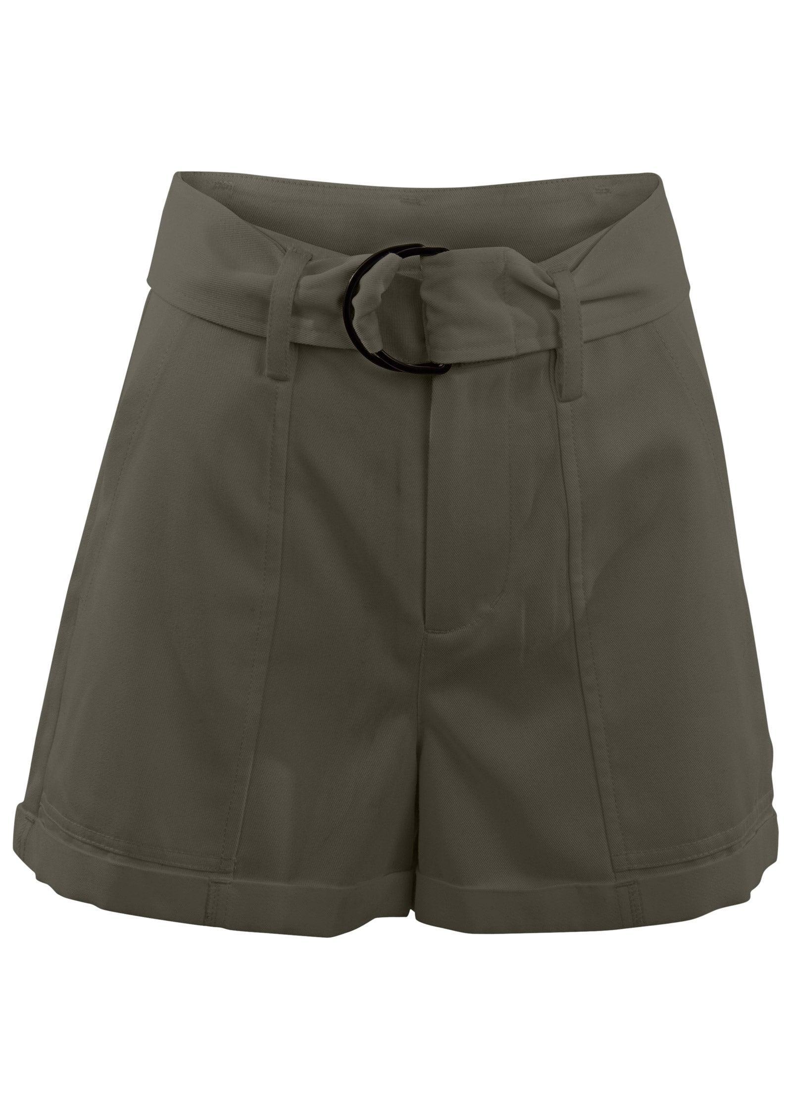 Relaxed Twill Shorts - Olive product image