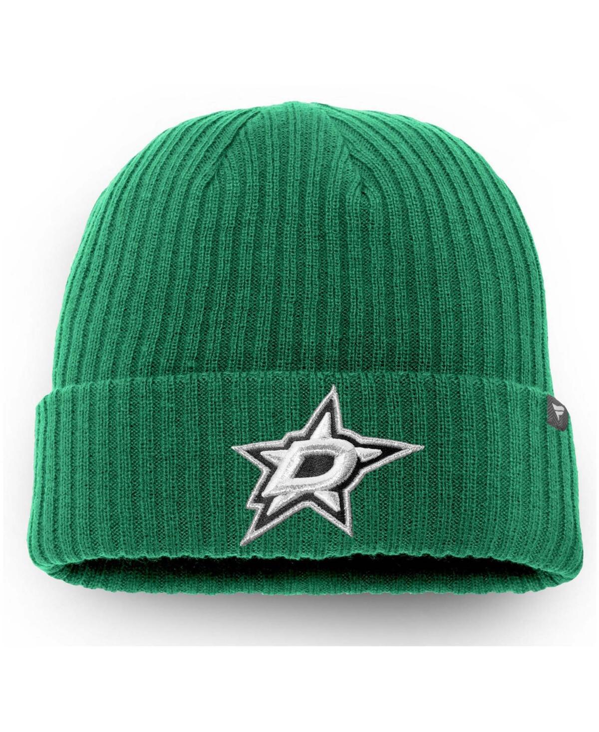 Mens Fanatics Branded Kelly Green Dallas Stars Core Primary Logo Cuffed Knit Hat Product Image