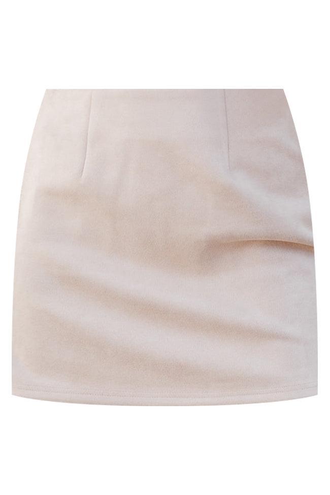 One More Minute Mocha Suede Skort Product Image