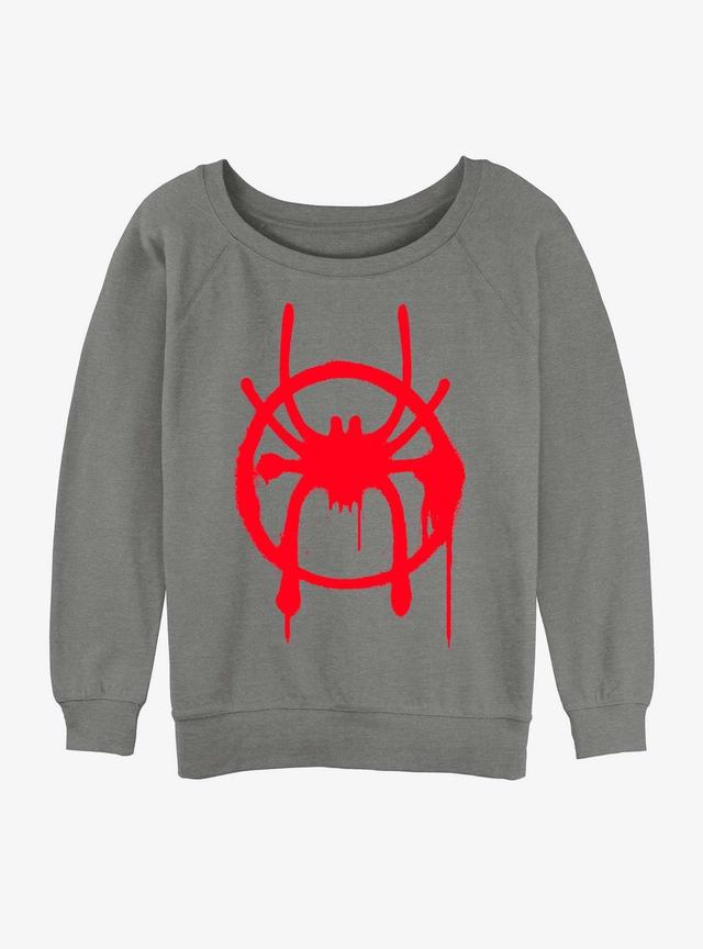 Marvel Spider-Man Miles Morales Symbol Girls Slouchy Sweatshirt Product Image