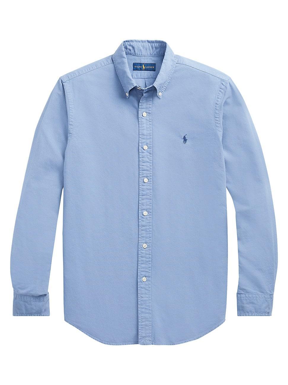 Mens Garment-Dyed Classic-Fit Oxford Shirt Product Image