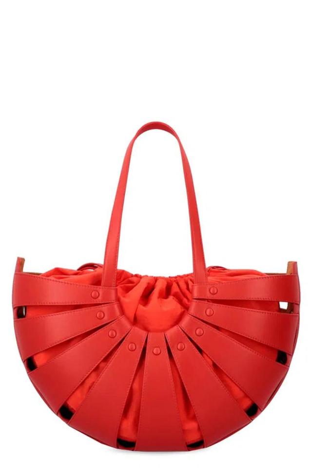 BOTTEGA VENETA Shell Shoulder Bag In Red Product Image