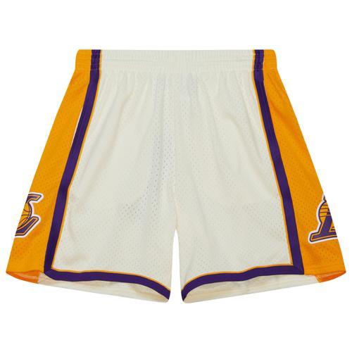 Mitchell & Ness Mens Los Angeles Lakers Mitchell & Ness Lakers Cream Shorts - Mens Product Image